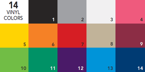 15 different color options